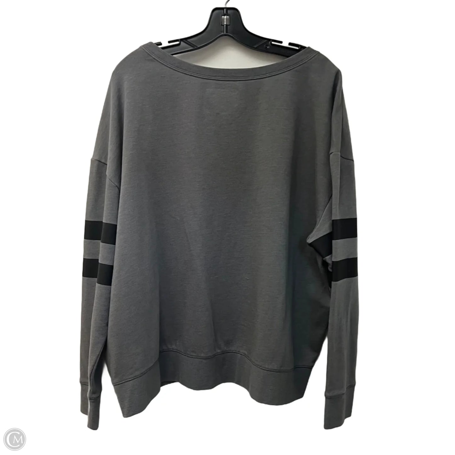 Athletic Top Long Sleeve Crewneck By New Era In Grey, Size: Xl