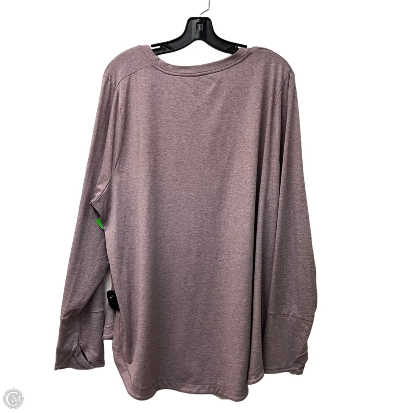 Athletic Top Long Sleeve Crewneck By Athleta In Purple, Size: 2x