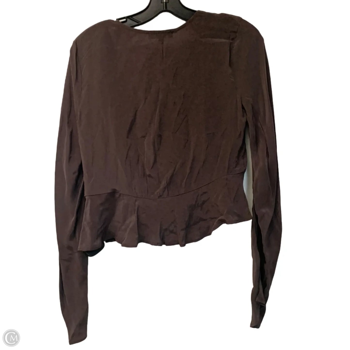 Blouse Long Sleeve By Madewell In Grey, Size: Xxs