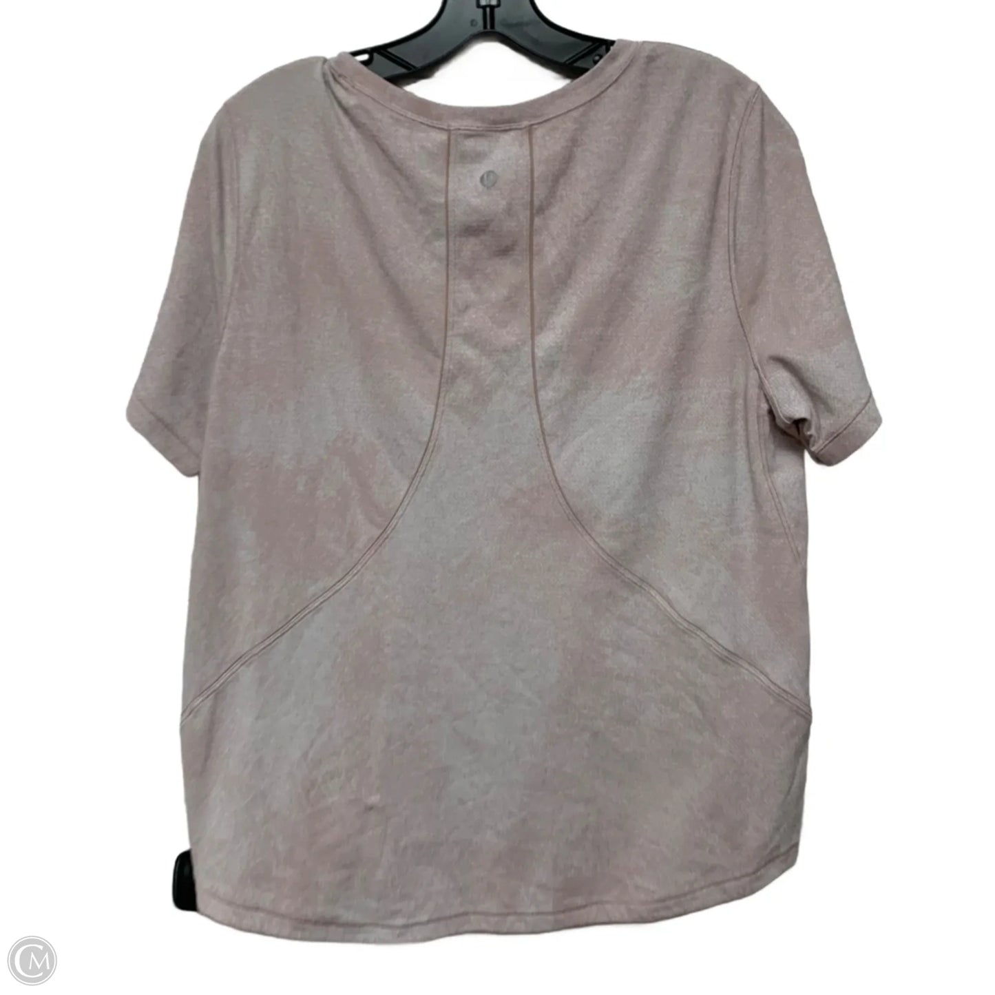 Athletic Top Short Sleeve By Lululemon In Pink, Size: Xl