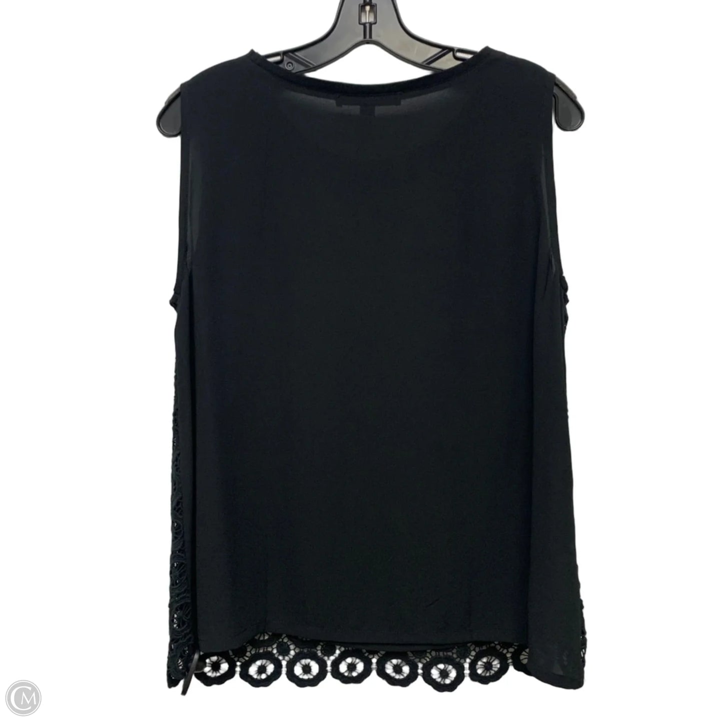 Blouse Sleeveless By Loft In Black, Size: L