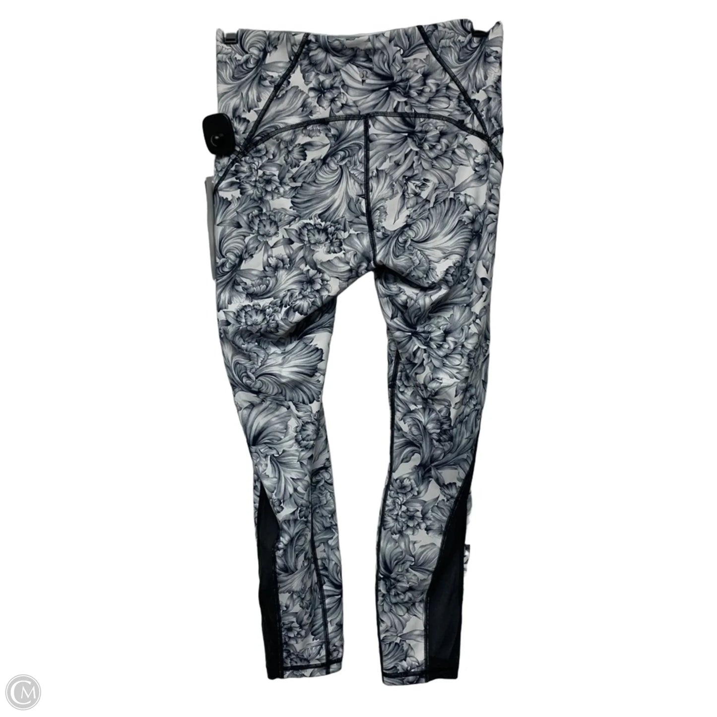Athletic Leggings By Lululemon In Black & White, Size: M