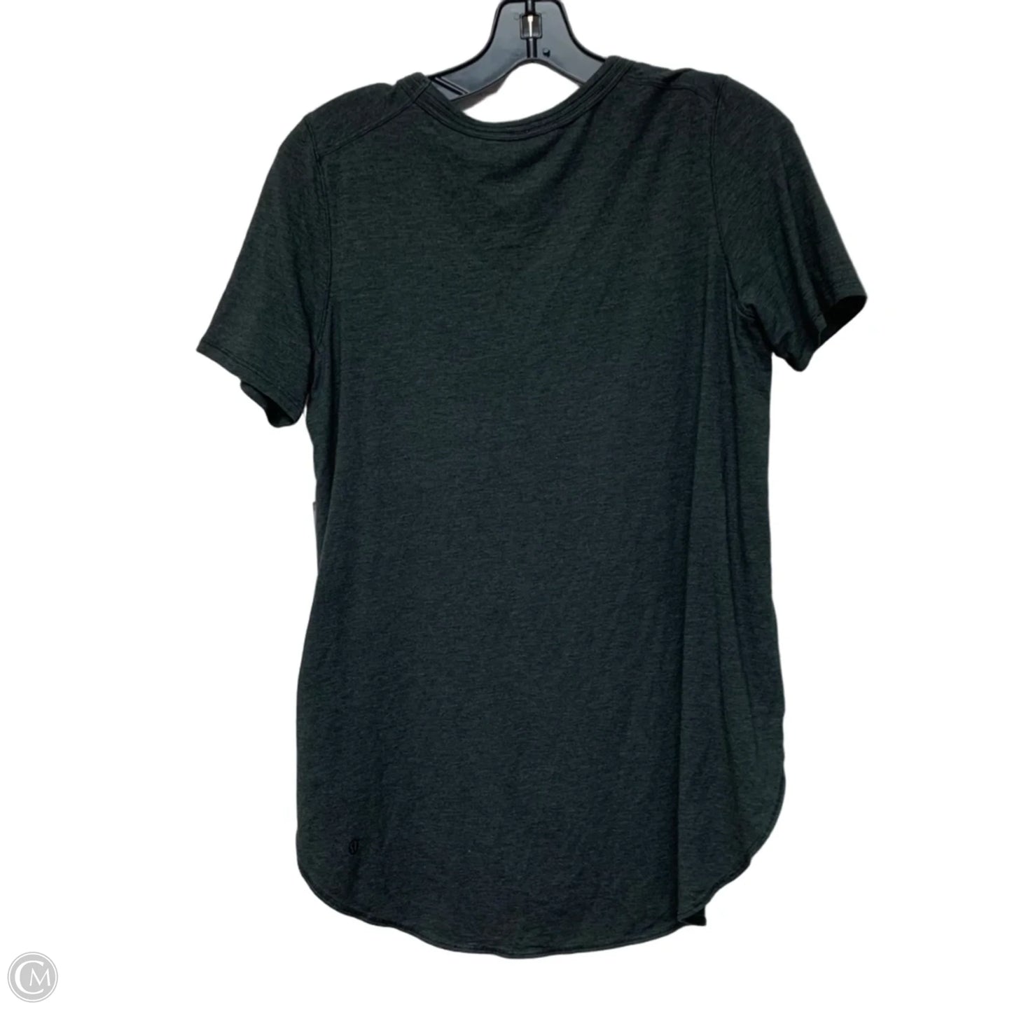 Athletic Top Short Sleeve By Lululemon In Grey, Size: S