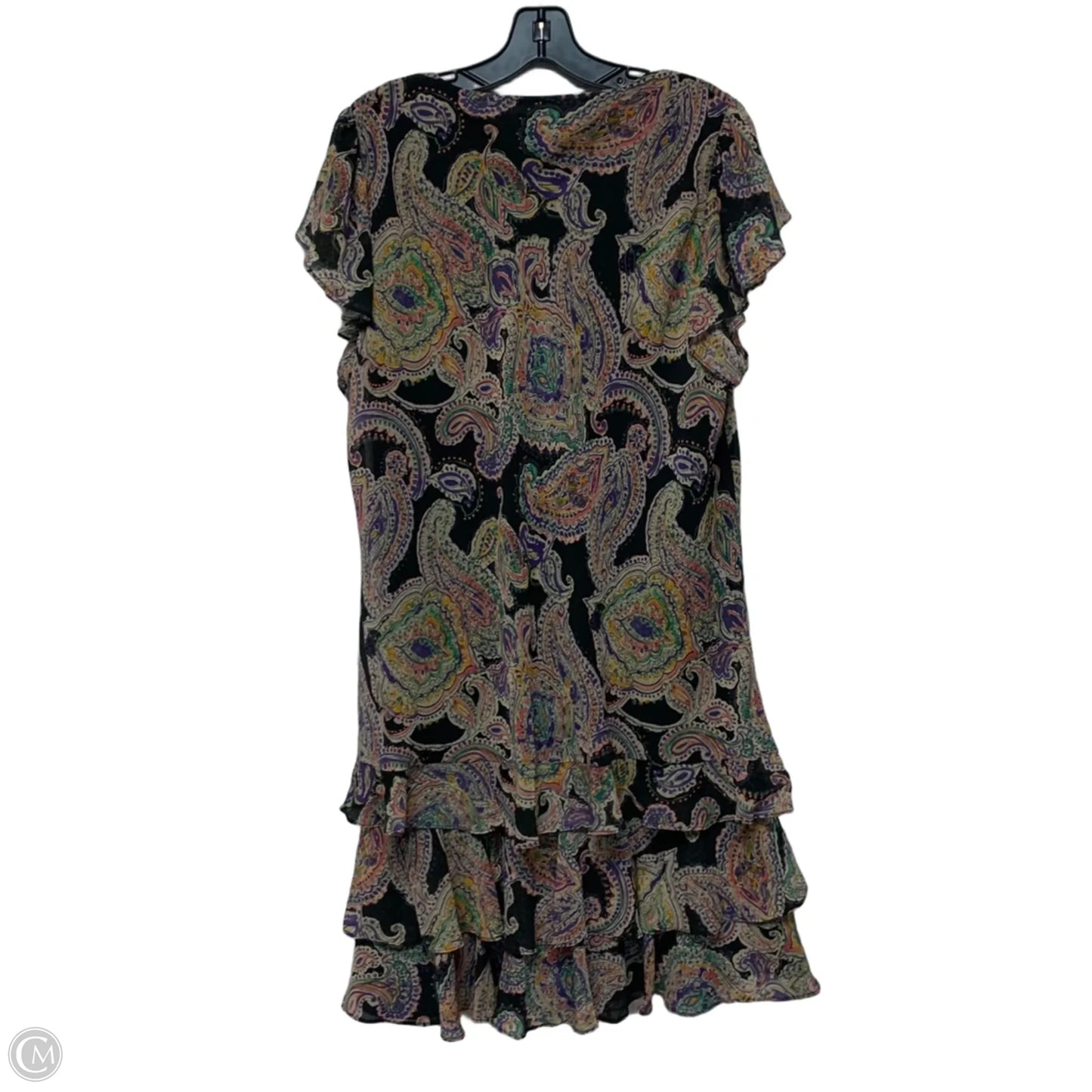 Dress Casual Short By Lauren By Ralph Lauren In Black & Purple, Size: Xl