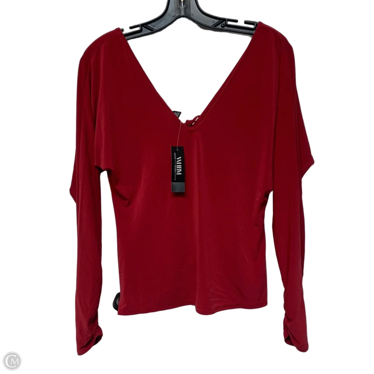 Top Long Sleeve By White House Black Market In Red, Size: M