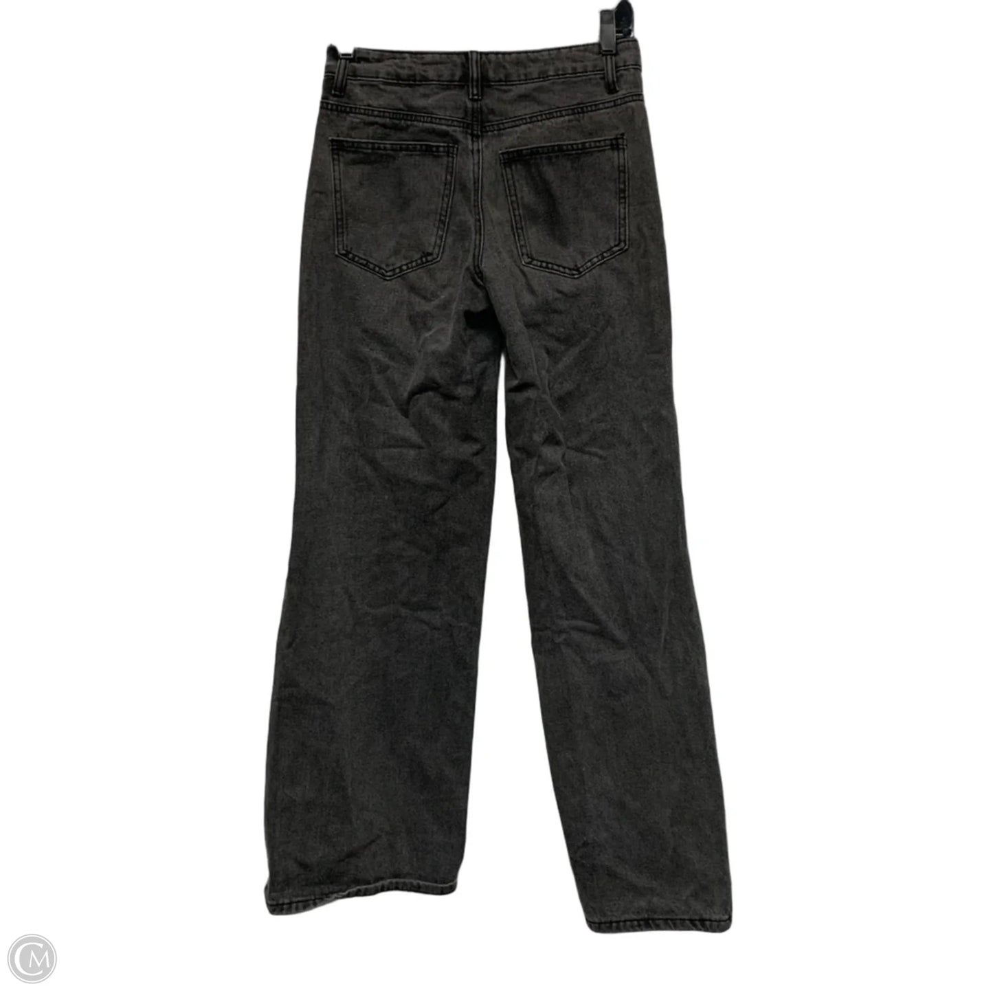 Jeans Wide Leg By Edikted In Grey Denim, Size: Xs