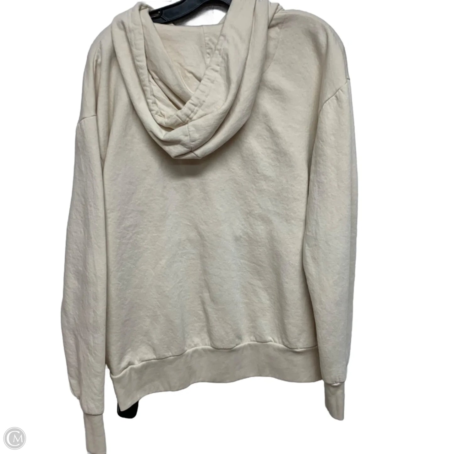 Sweatshirt Hoodie By Demin and Flower In Cream, Size: L