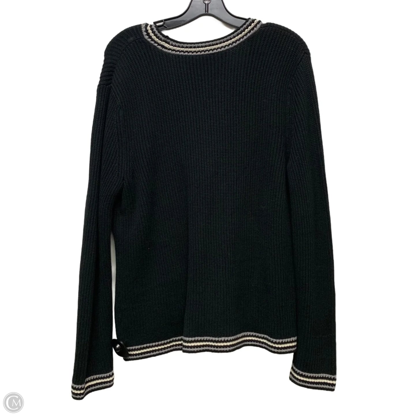 Sweater Cardigan By Talbots In Black, Size: Lp