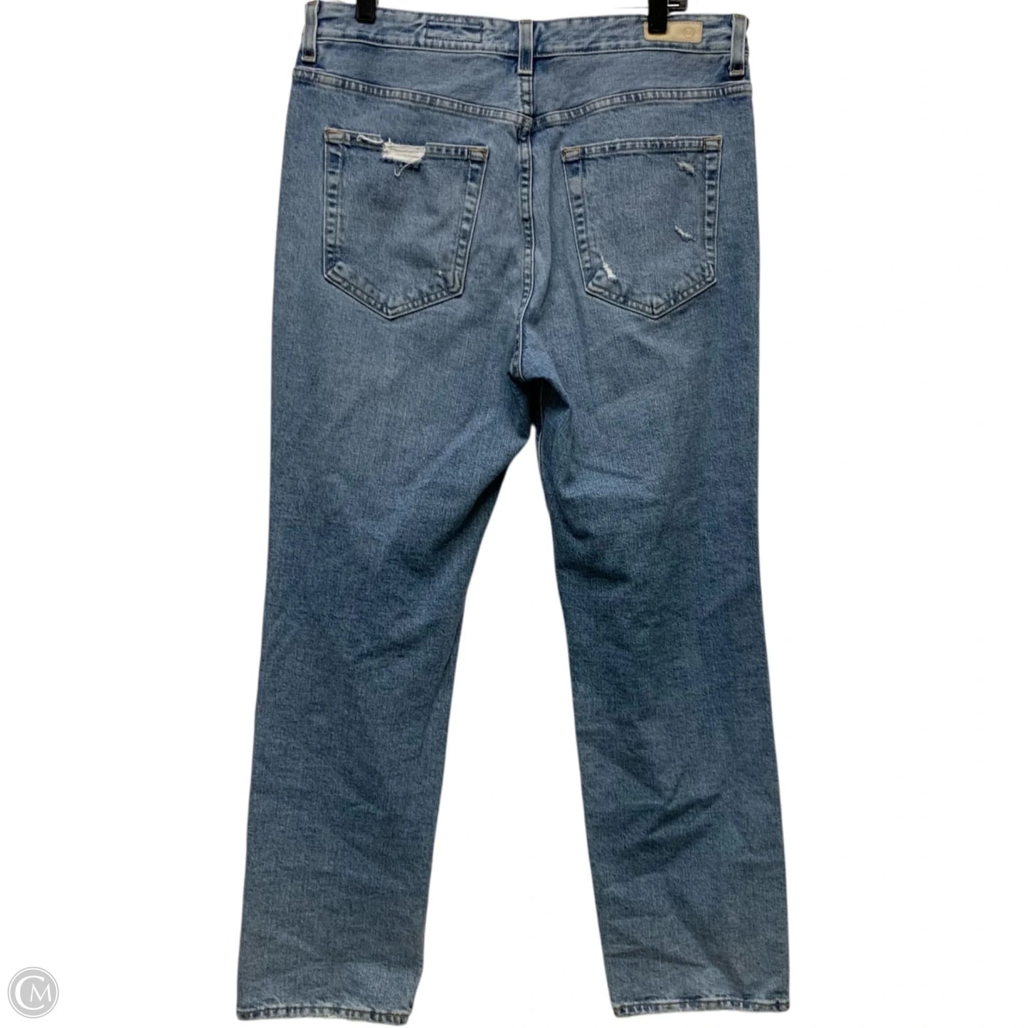 Jeans Straight By Adriano Goldschmied In Blue Denim, Size: 14