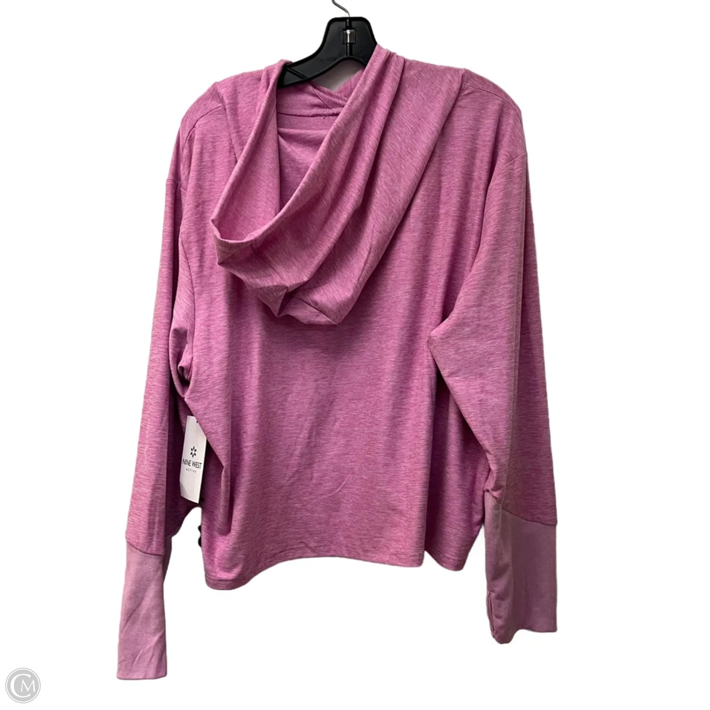 Athletic Sweatshirt Hoodie By Nine West In Pink, Size: 2x