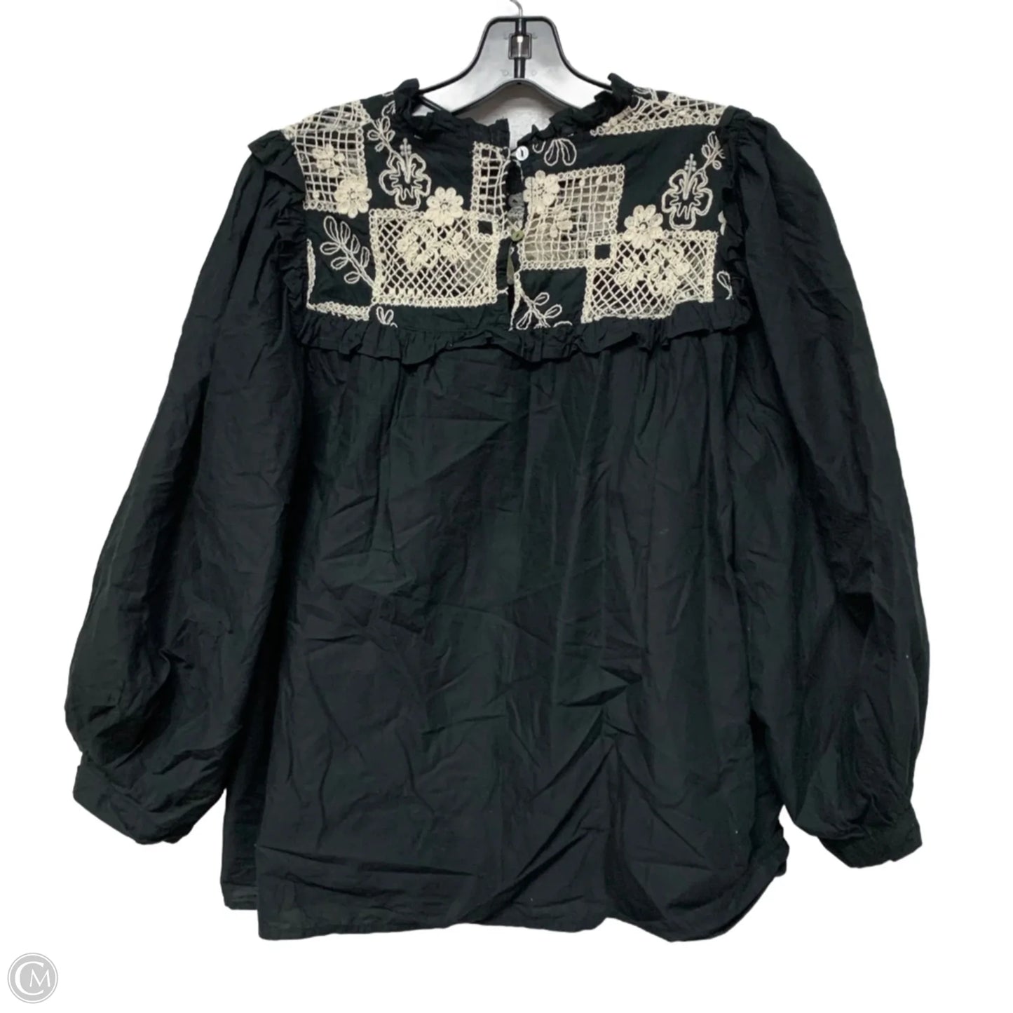 Top Long Sleeve By Entro In Black, Size: L