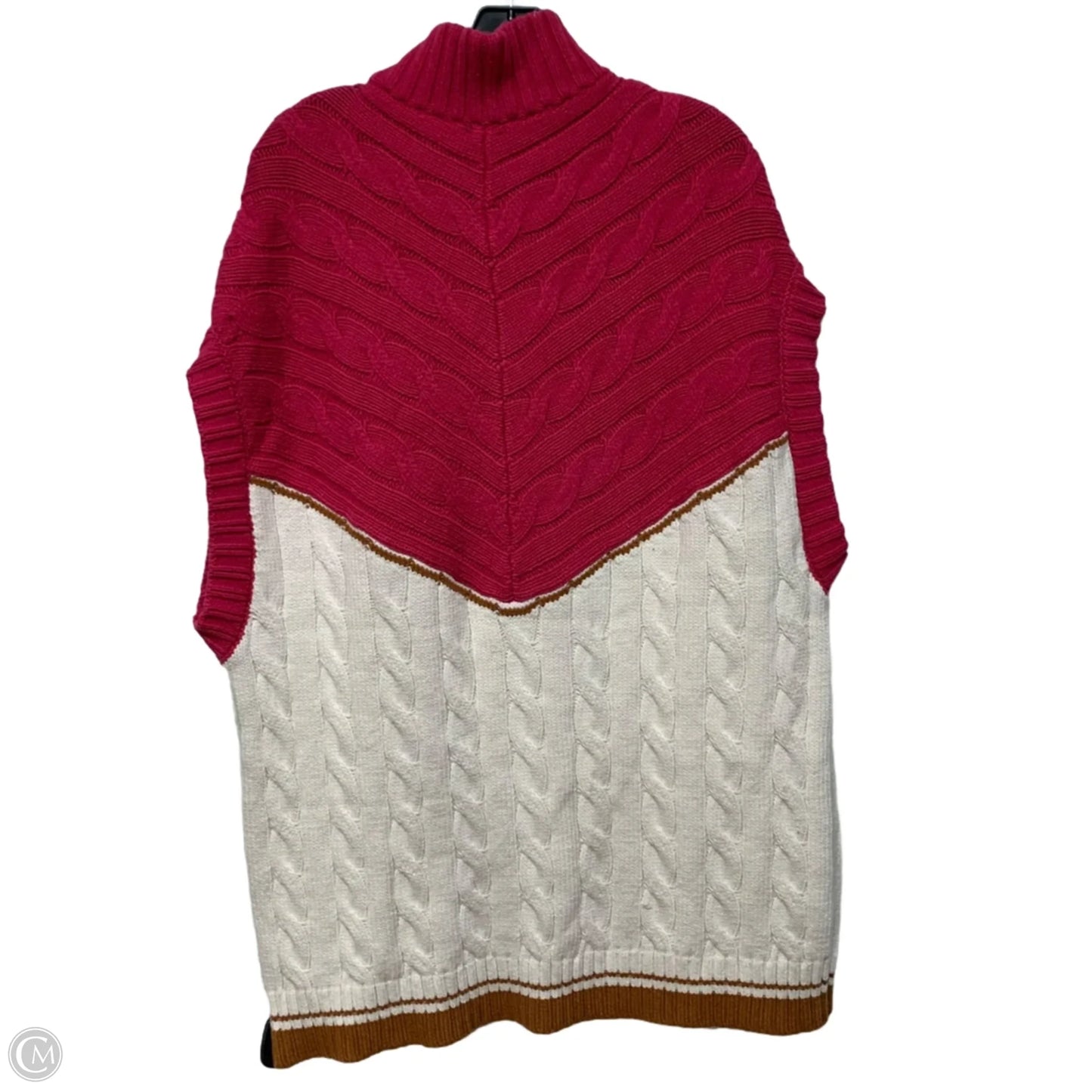 Dress Sweater By Maeve In Pink & Tan, Size: L