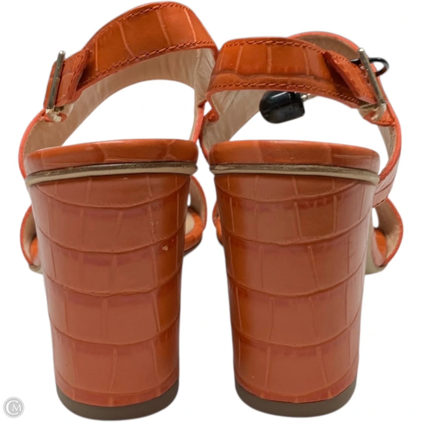 Sandals Heels Block By Lk Bennett In Orange, Size: 8.5