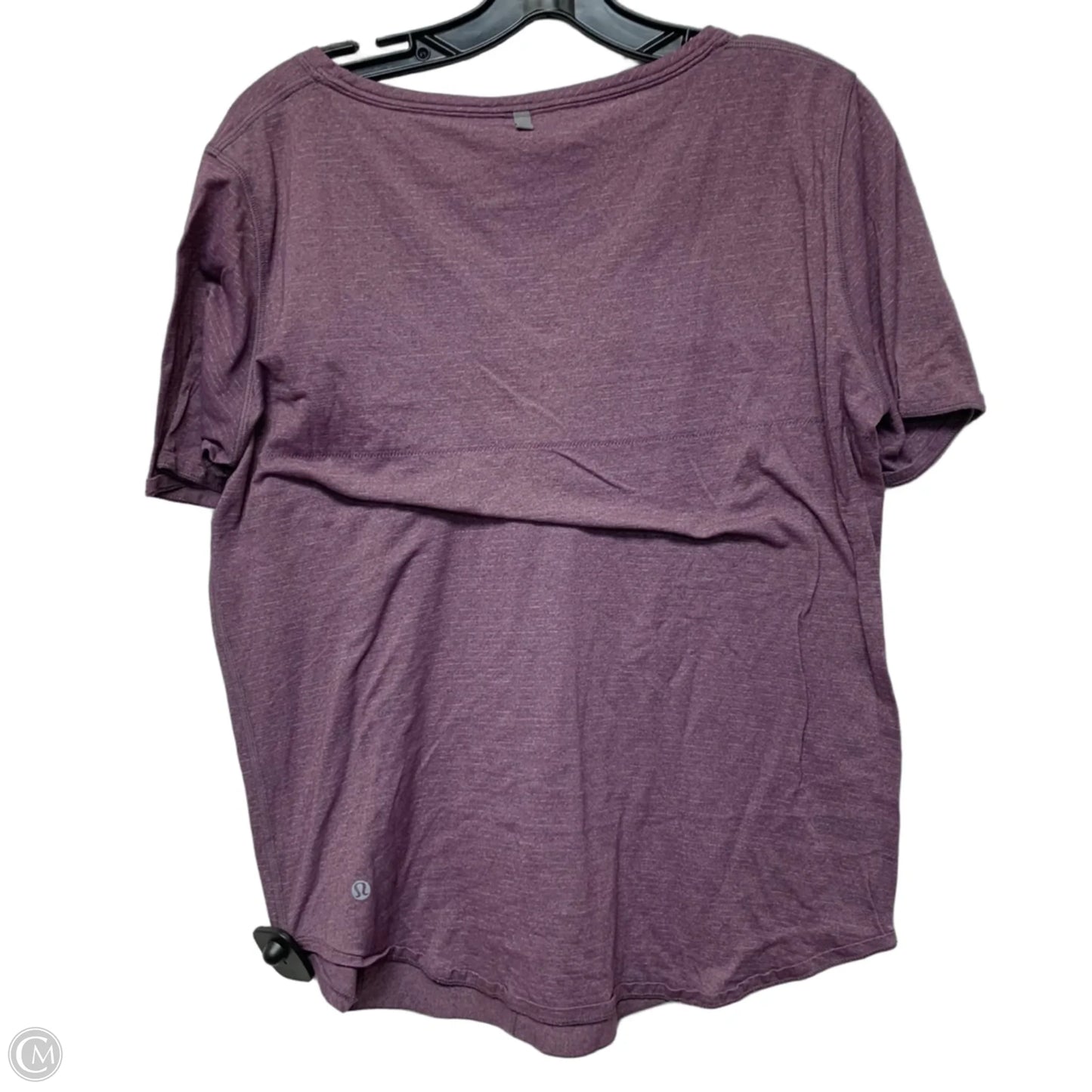 Athletic Top Short Sleeve By Lululemon In Purple, Size: S