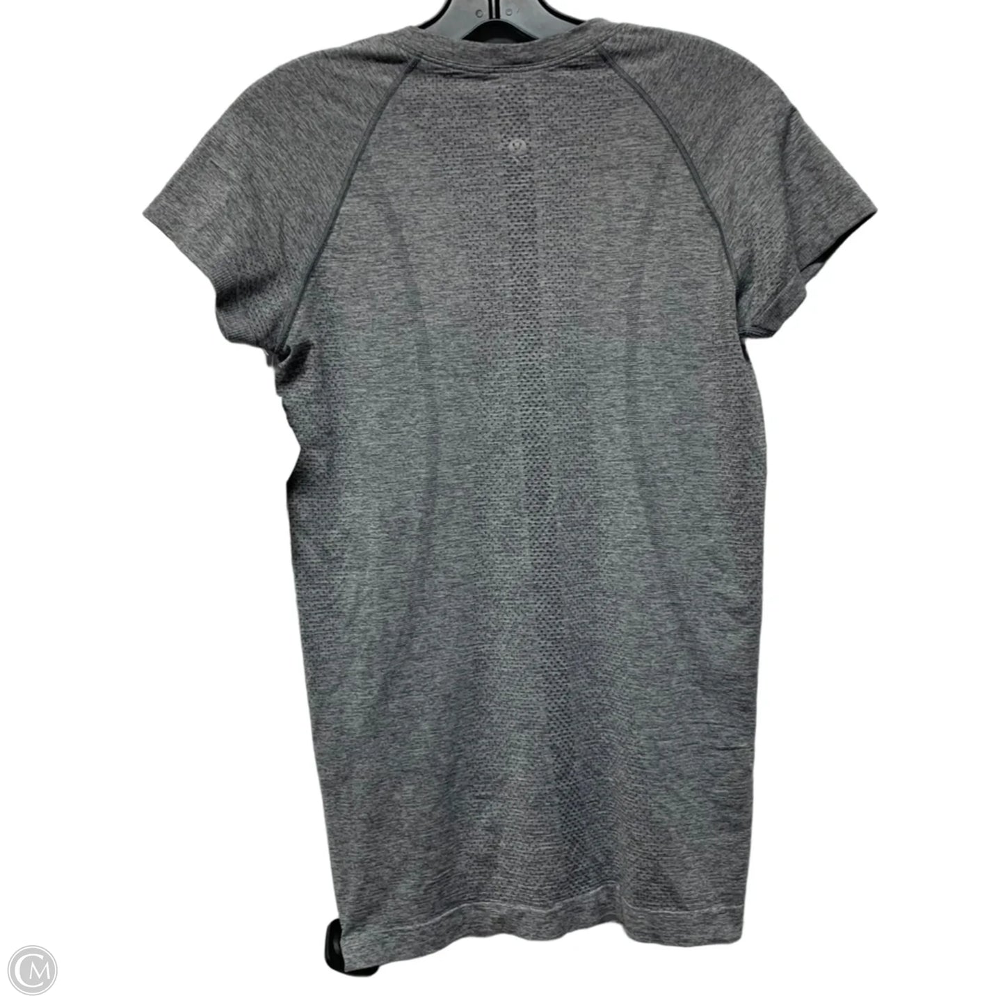 Athletic Top Short Sleeve By Lululemon In Grey, Size: M