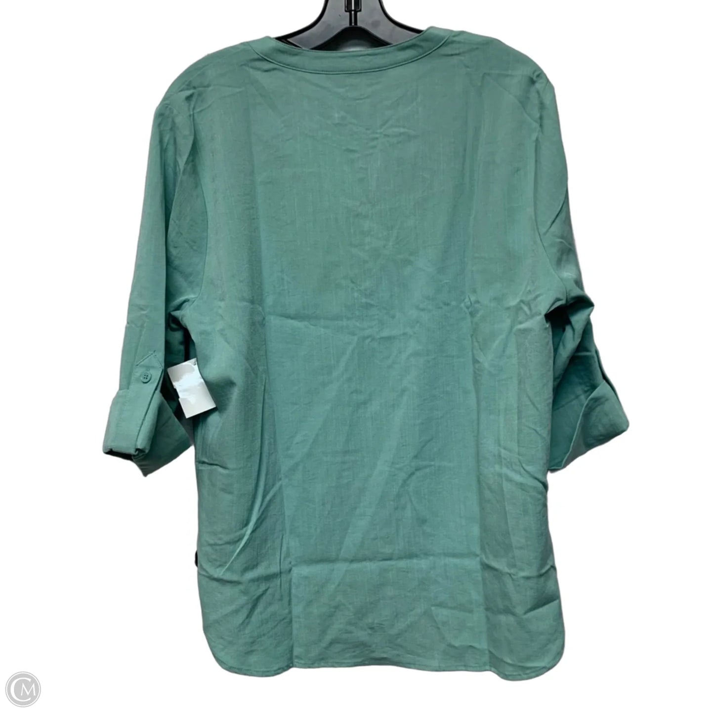Top Short Sleeve By Mario Serrani In Green, Size: L