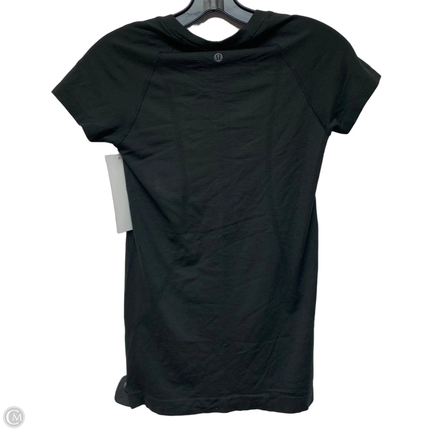 Athletic Top Short Sleeve By Lululemon In Black, Size: S