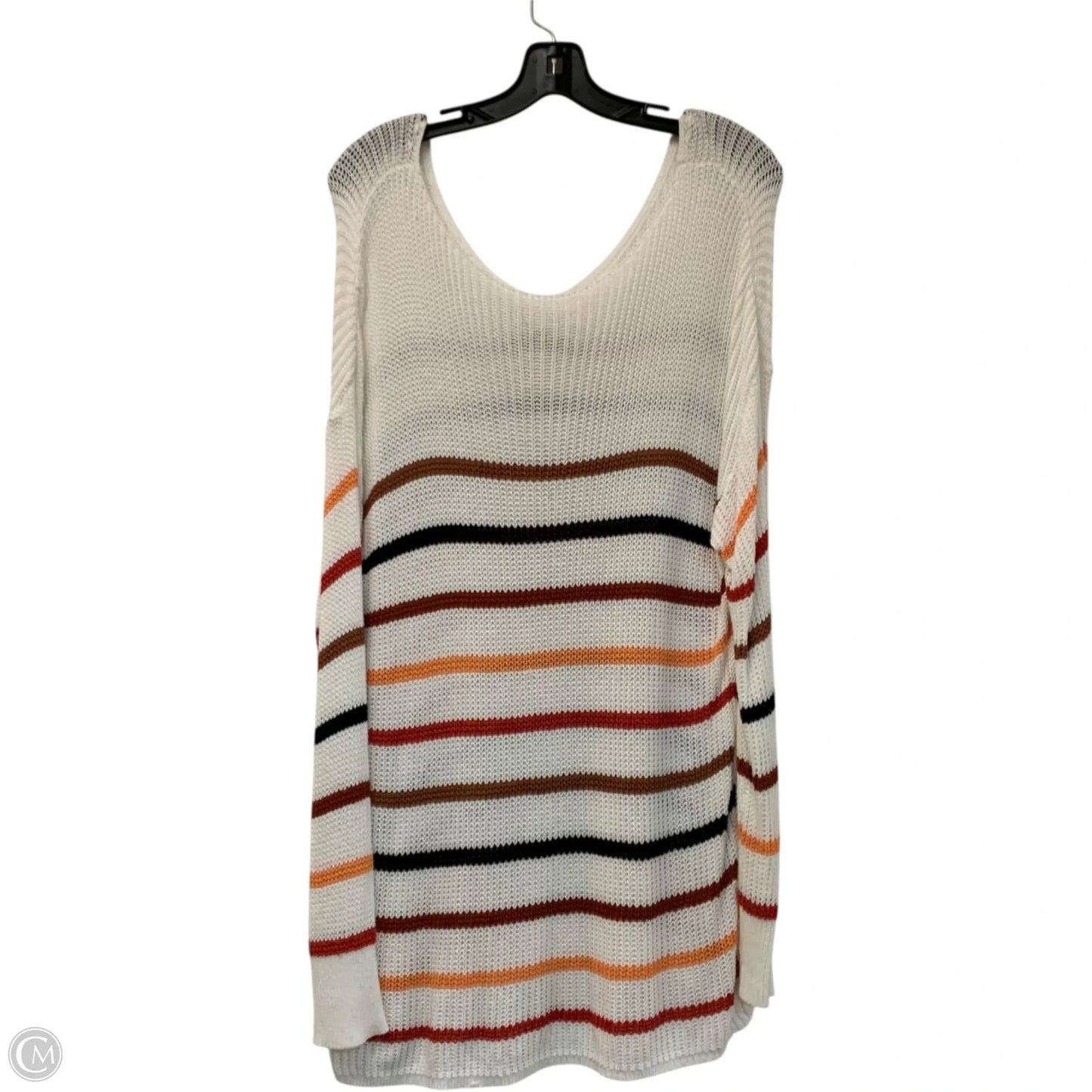 Top Long Sleeve In Striped Pattern, Size: 2x