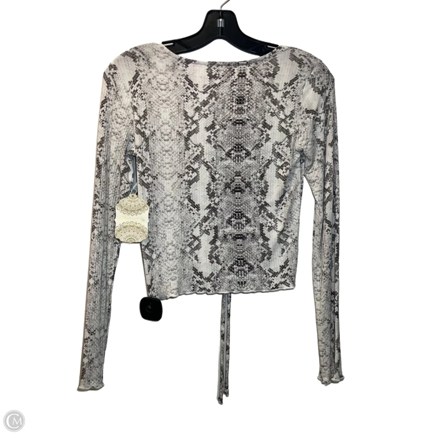 Top Long Sleeve By Altard State In Snakeskin Print, Size: S