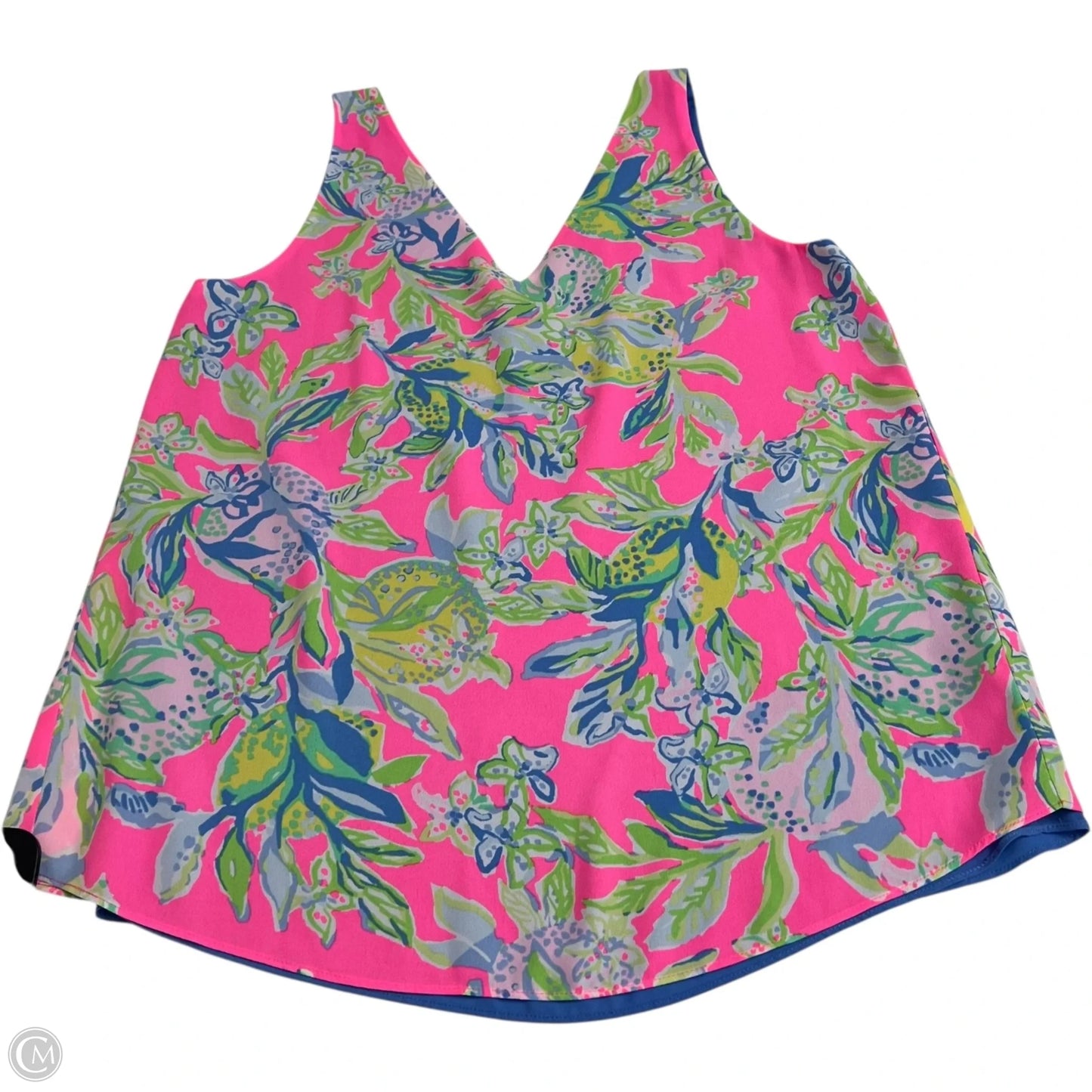 Blouse Designer By Lilly Pulitzer In Blue & Pink, Size: S