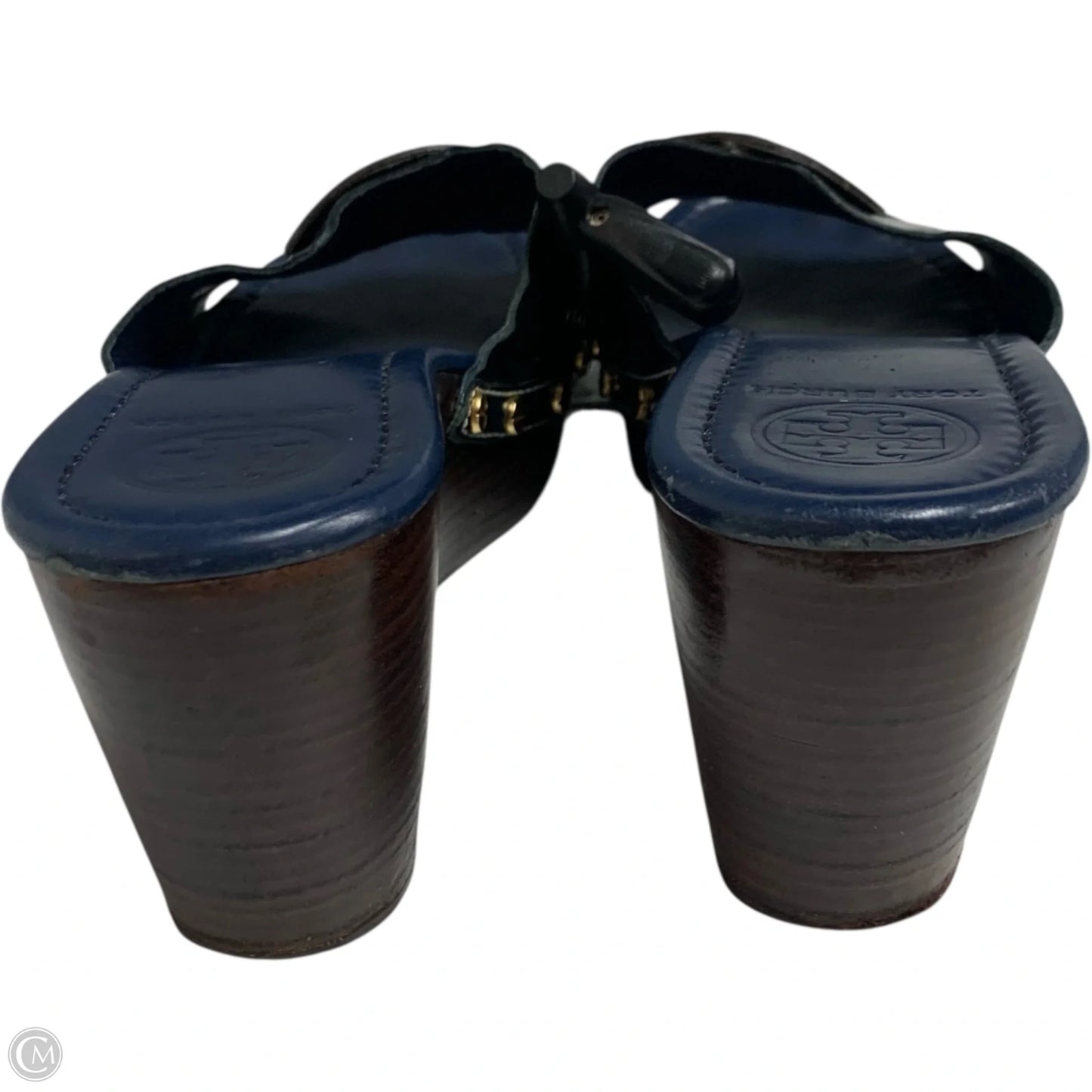 Sandals Designer By Tory Burch In Navy, Size: 9