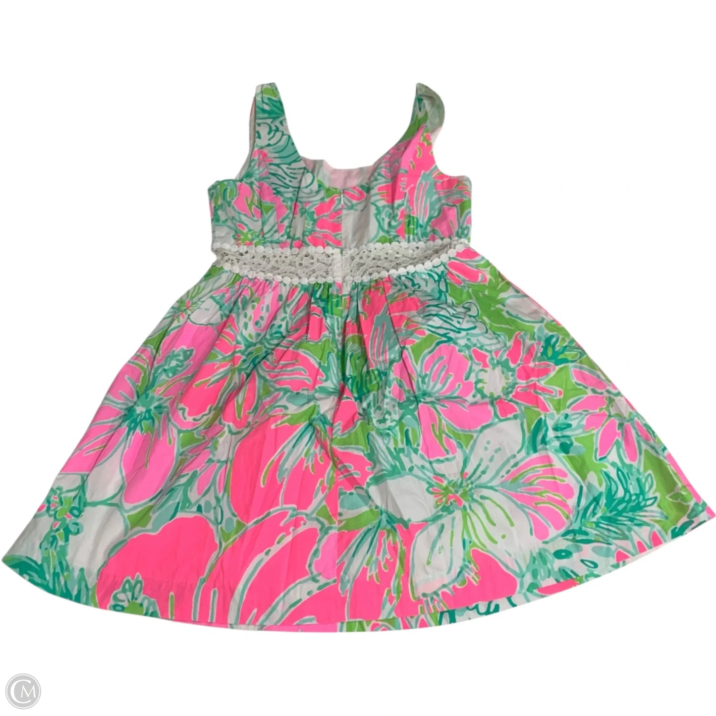 Dress Designer By Lilly Pulitzer In Green & Pink, Size: M