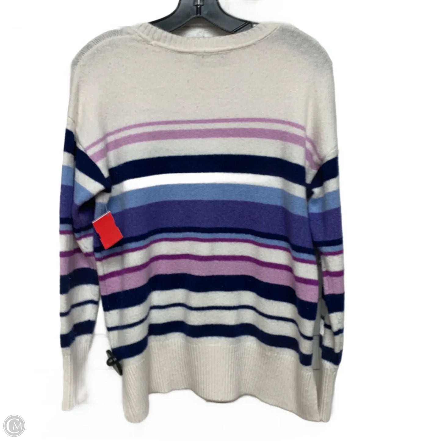 Sweater By Loft In Purple & White, Size: S