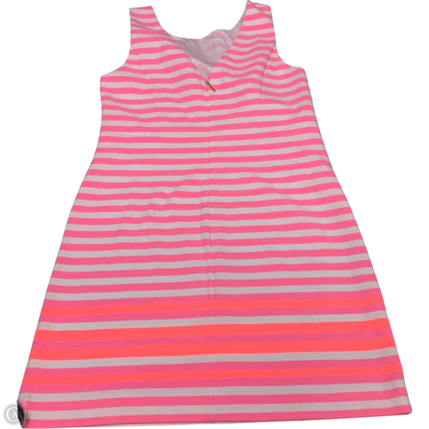 Dress Designer By Lilly Pulitzer In Pink & White, Size: M