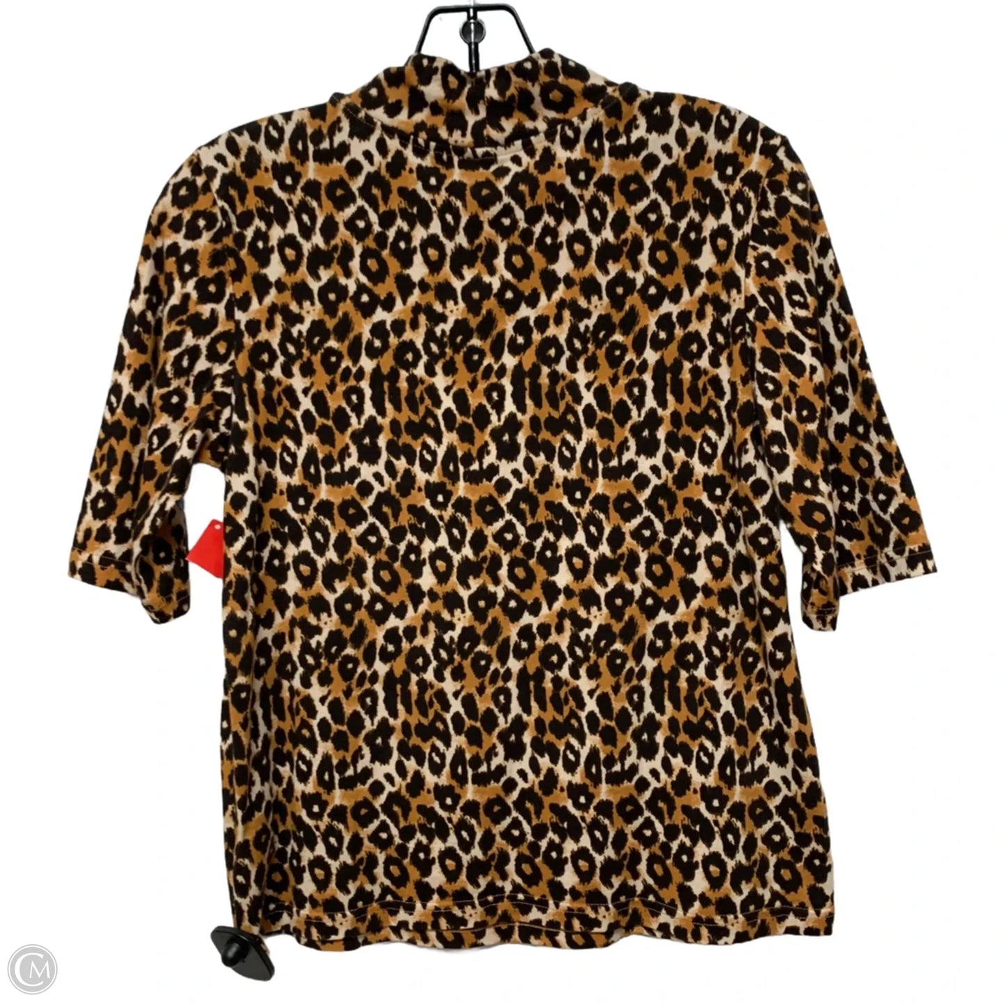 Top Short Sleeve By Anthropologie In Animal Print, Size: S