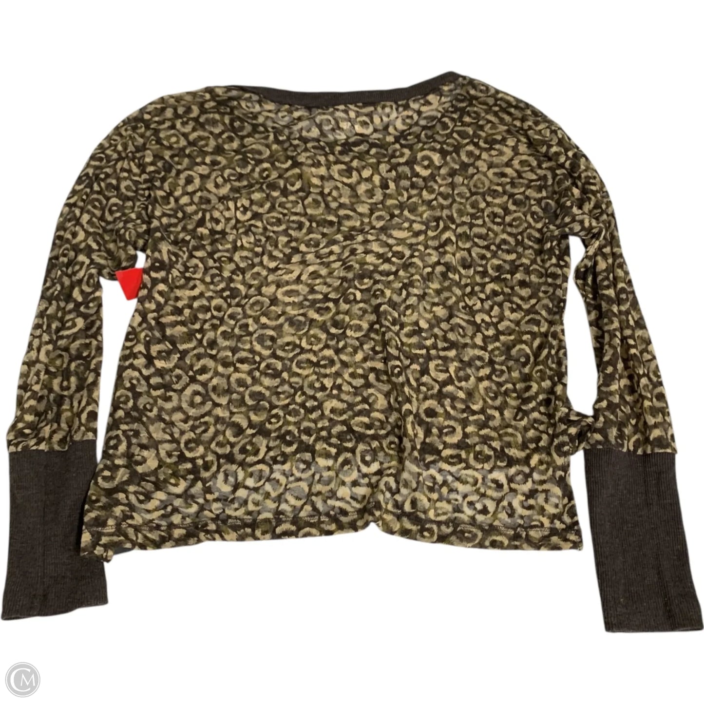 Top Long Sleeve By Pilcro In Brown, Size: S