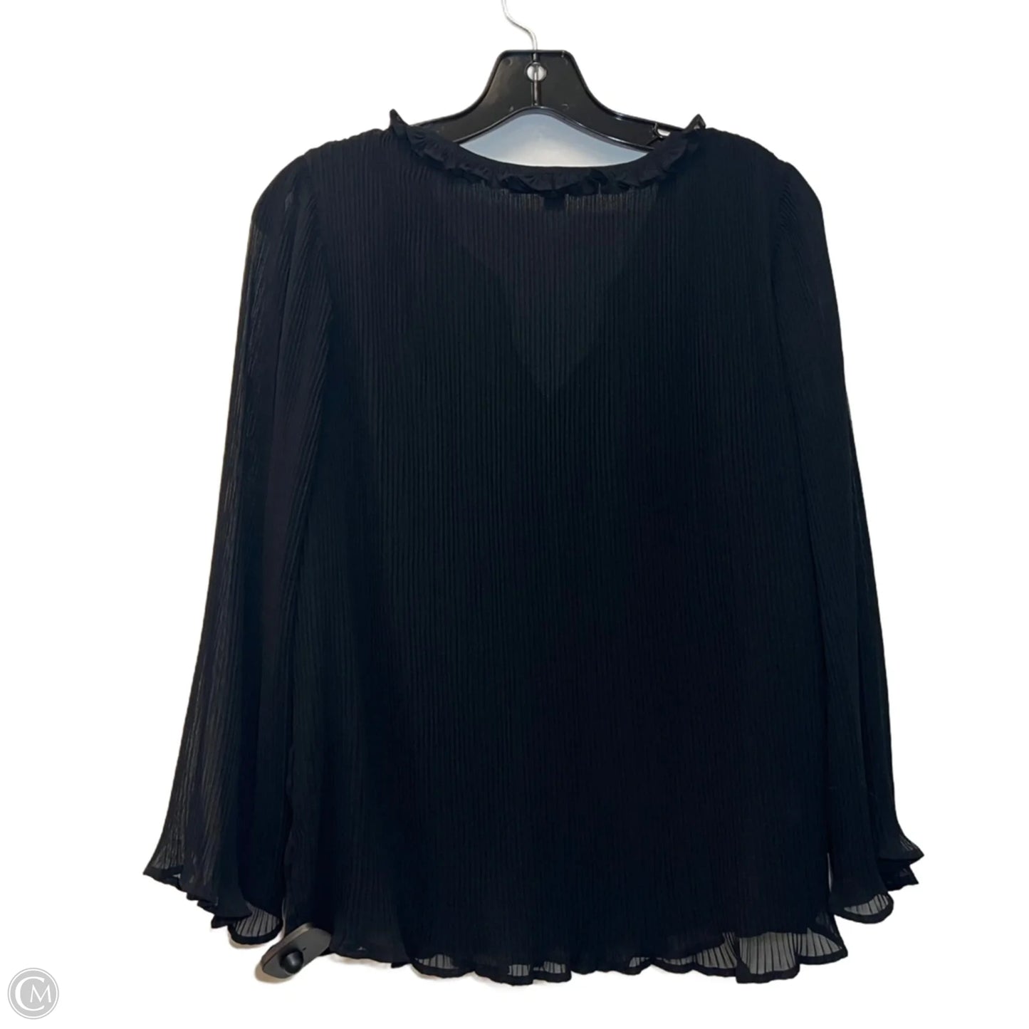 Blouse Long Sleeve By Loft In Black, Size: S