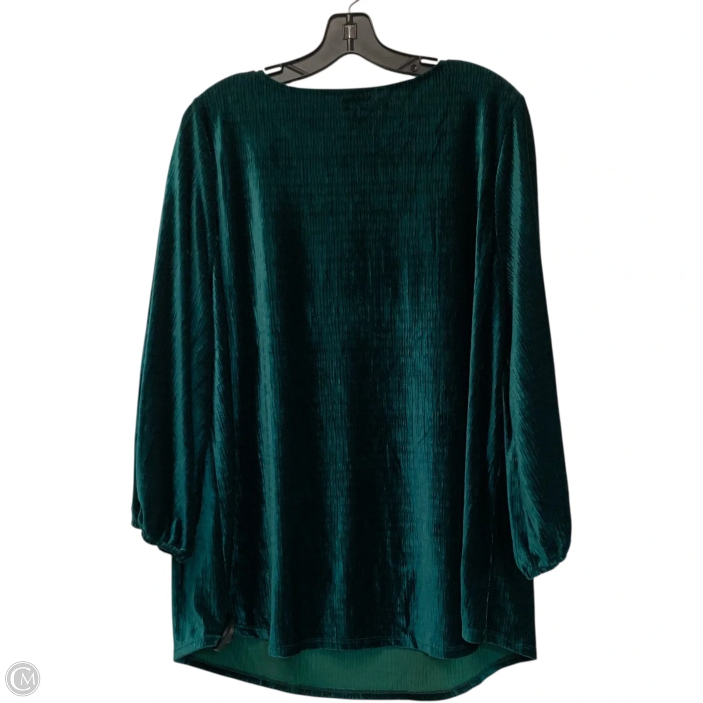Top Long Sleeve By Adrianna Papell In Green, Size: 2x