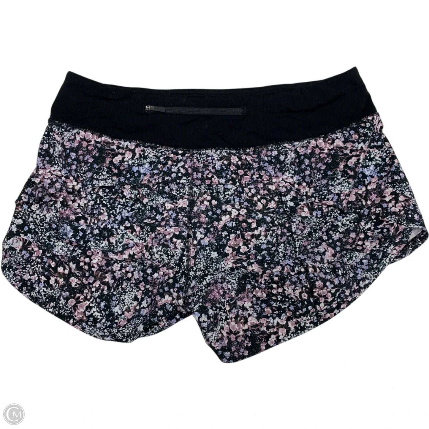 Athletic Shorts By Lululemon In Black & Purple, Size: M
