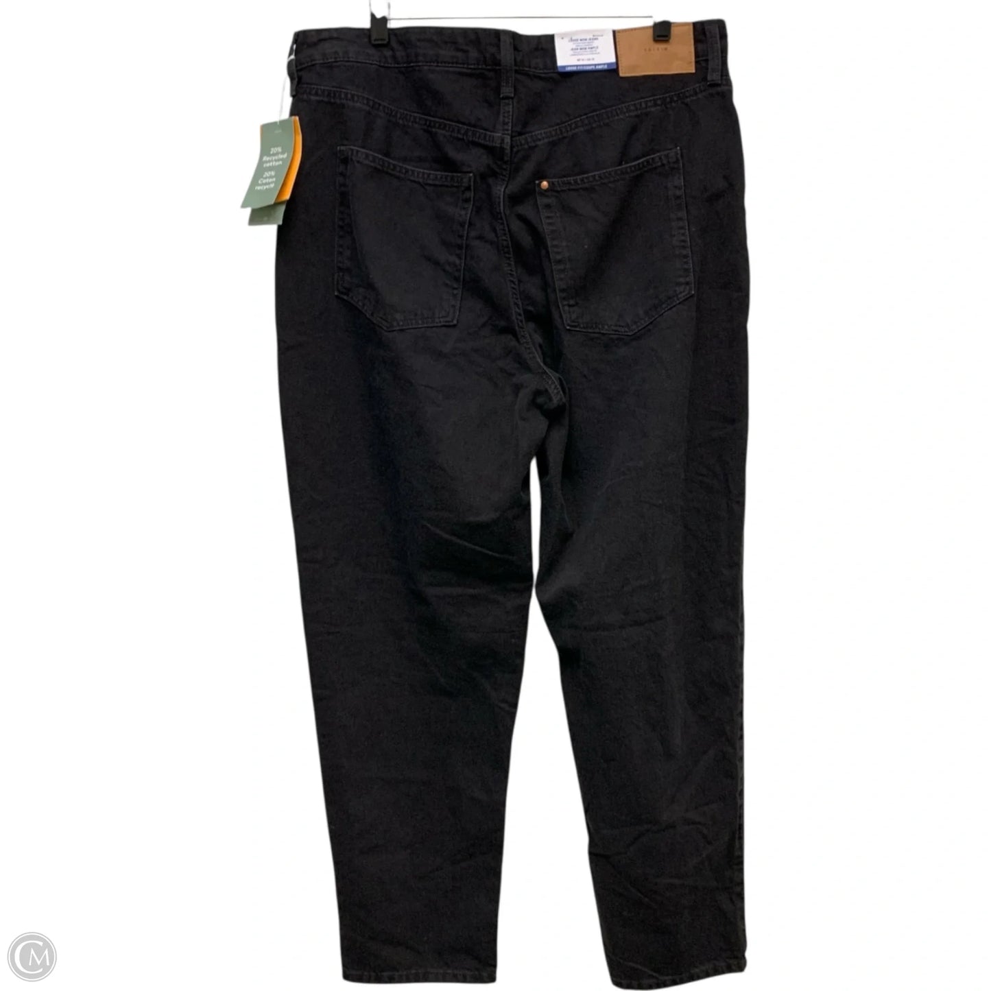 Jeans Straight By Asos In Black Denim, Size: 14