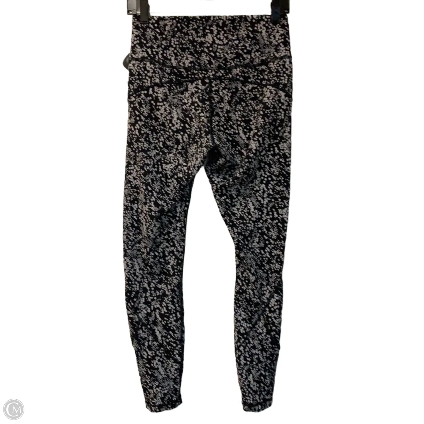 Athletic Leggings By Lululemon In Black & White, Size: M