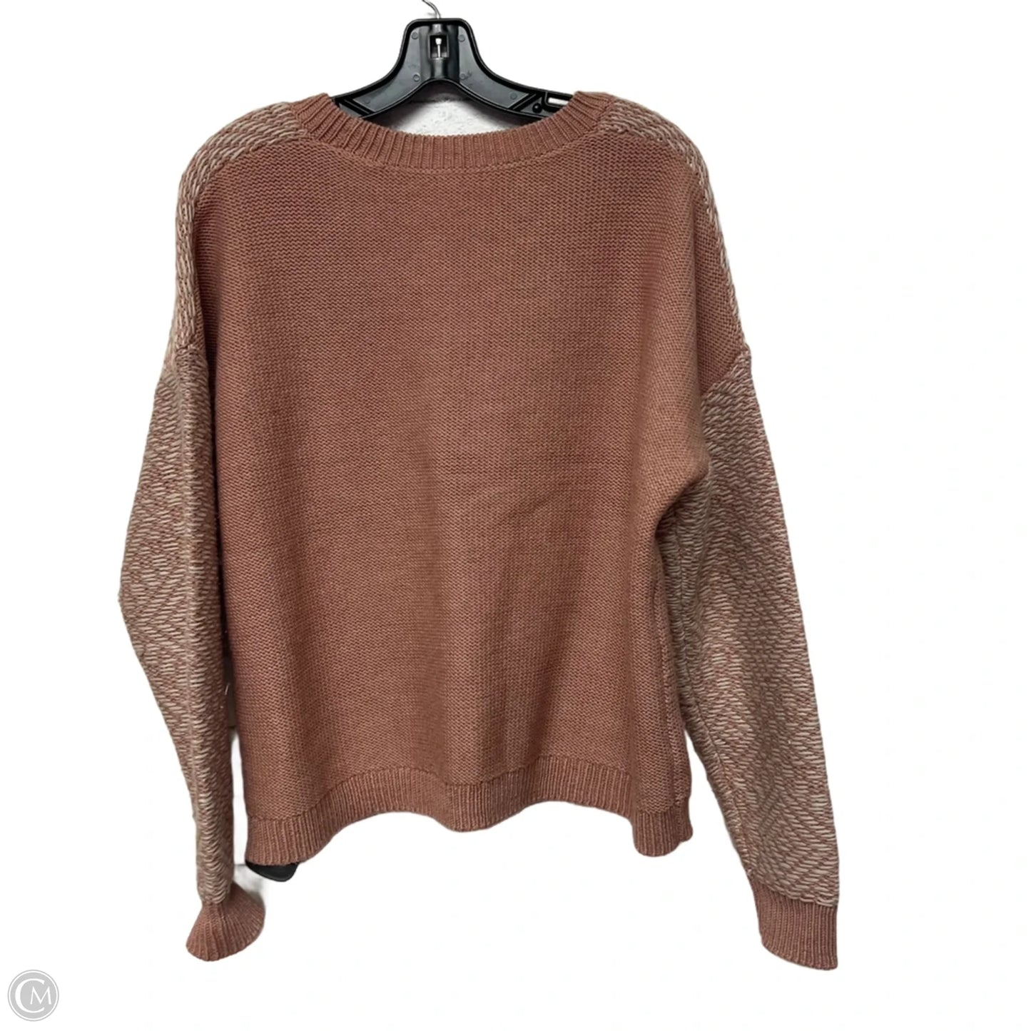 Sweater By Madewell In Pink & White, Size: Xl