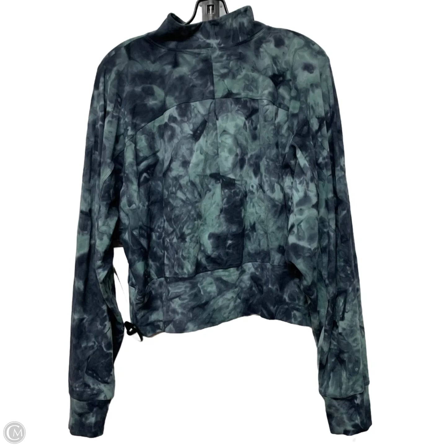 Athletic Top Long Sleeve Collar By Lululemon In Blue, Size: L