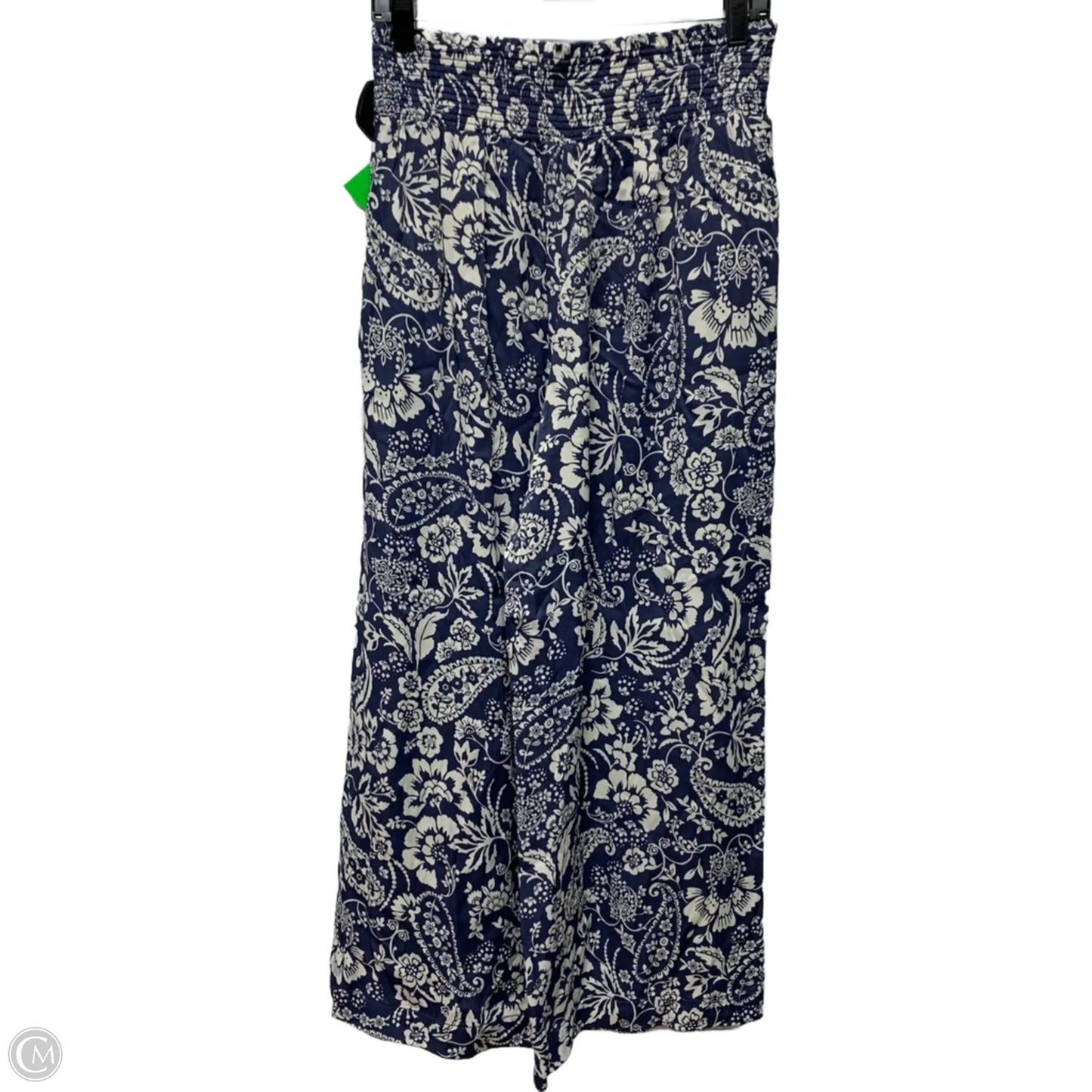Pants Wide Leg By Maeve In Blue & White, Size: M