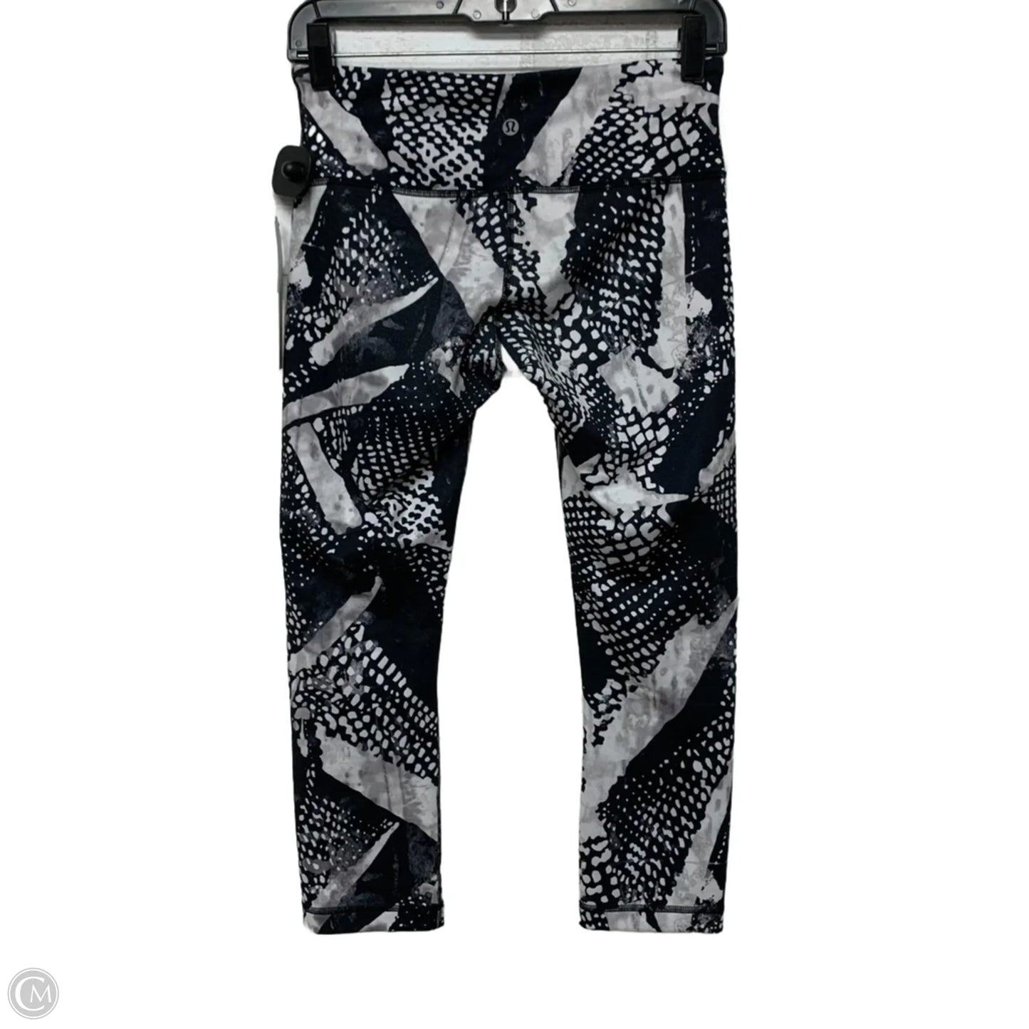 Athletic Leggings Capris By Lululemon In Black & White, Size: S