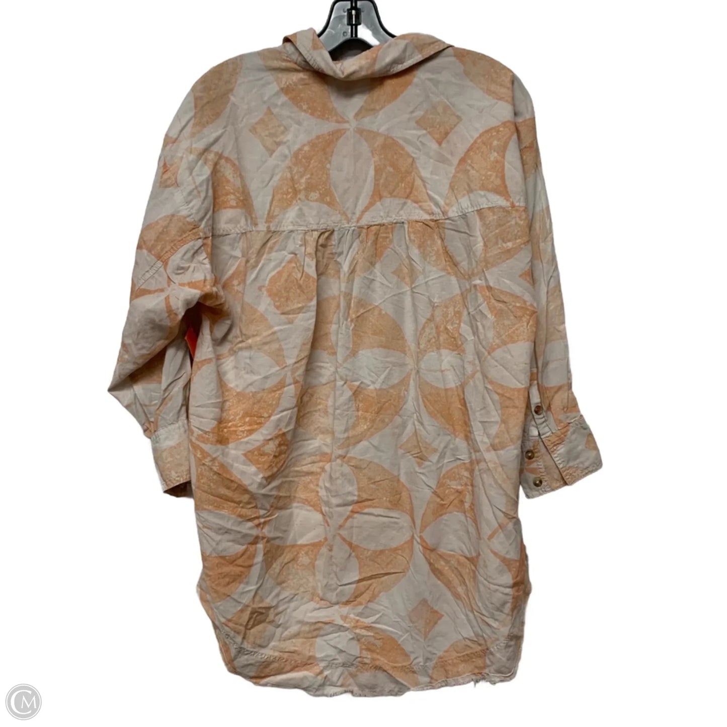 Tunic Long Sleeve By Pilcro In Orange & Pink, Size: S