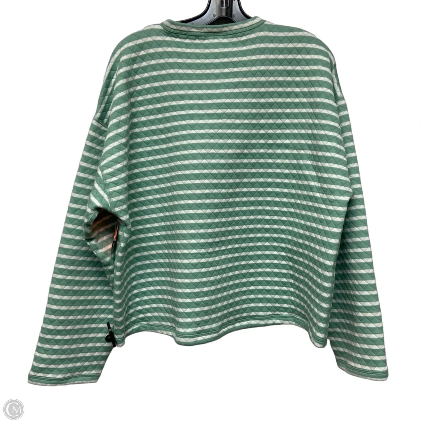 Sweatshirt Crewneck By J. Crew In Green & White, Size: Xl