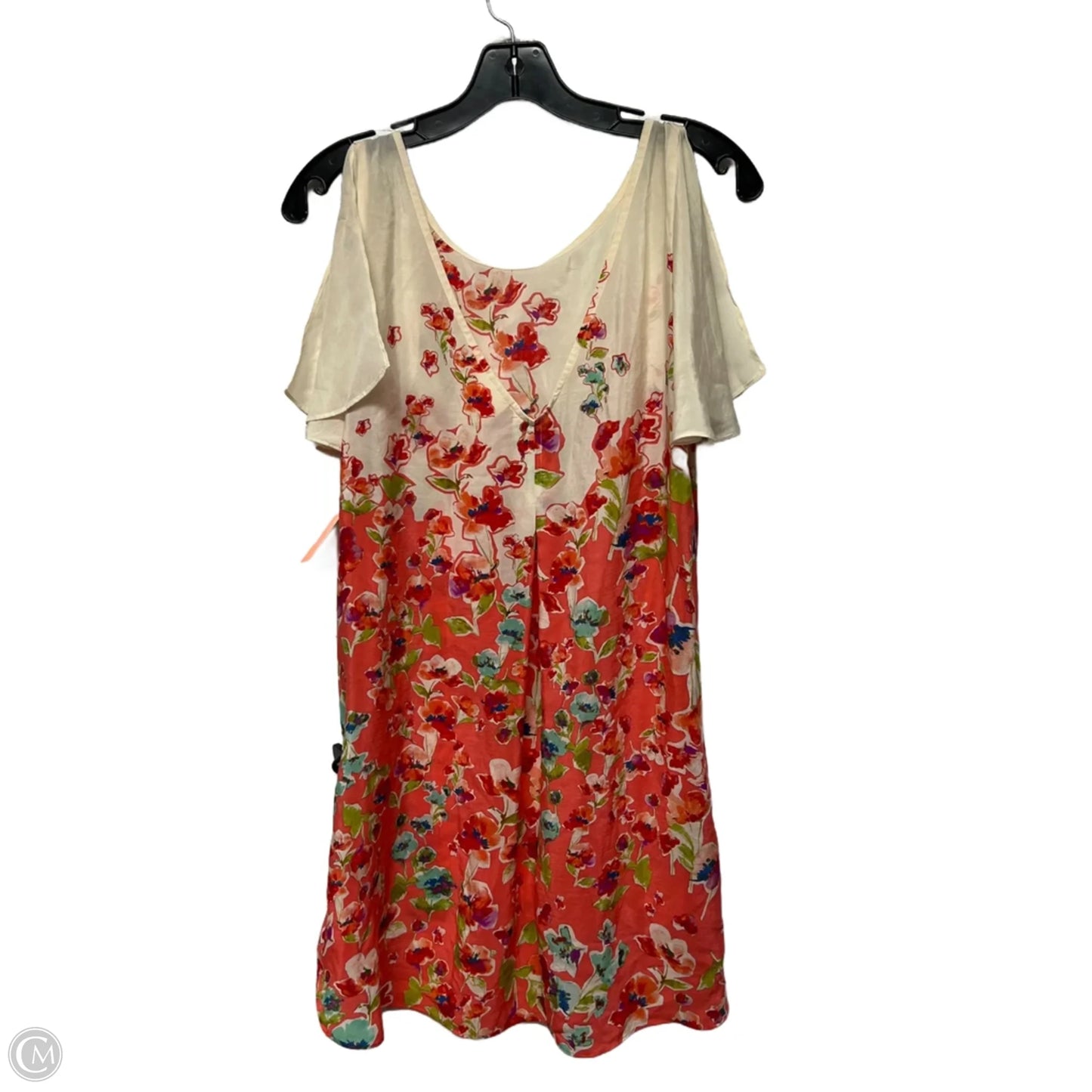 Tunic Short Sleeve By Maeve In Cream & Pink, Size: M