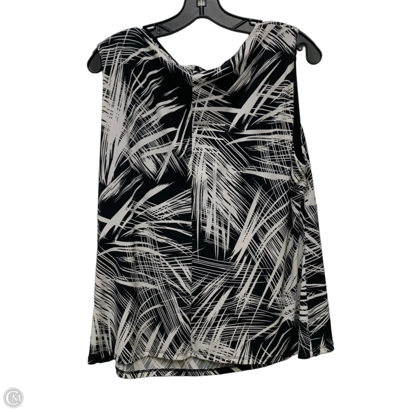 Blouse Sleeveless By Jones Studio In Black & White, Size: 1x