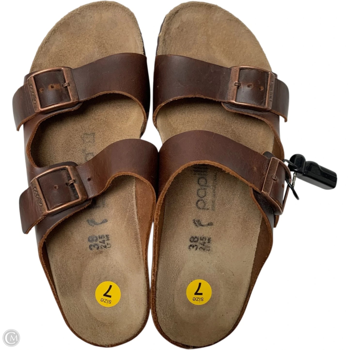 Sandals Heels Wedge By Papillio by Birkenstock In Brown, Size: 7