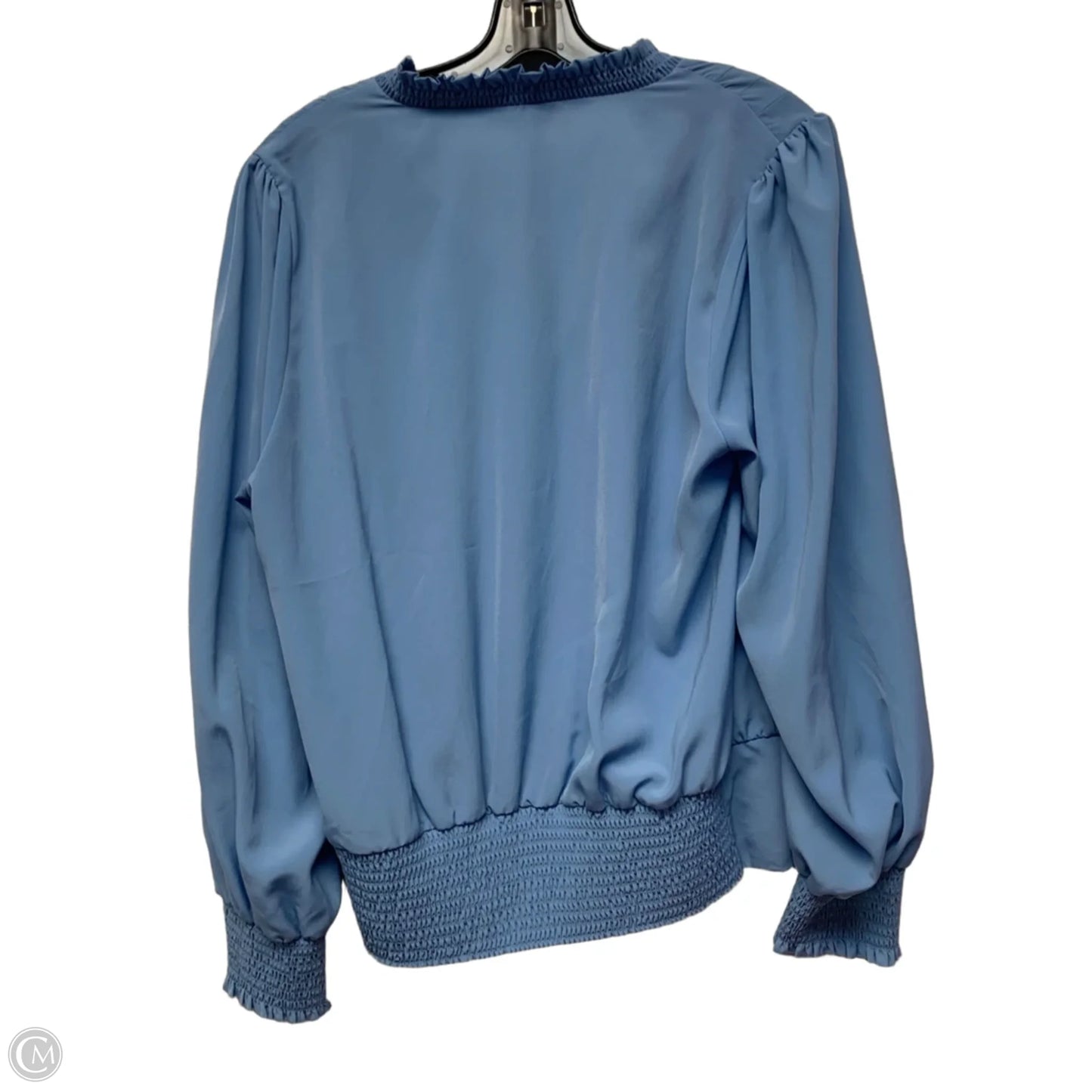 Top Long Sleeve Designer By Karl Lagerfeld In Blue, Size: L