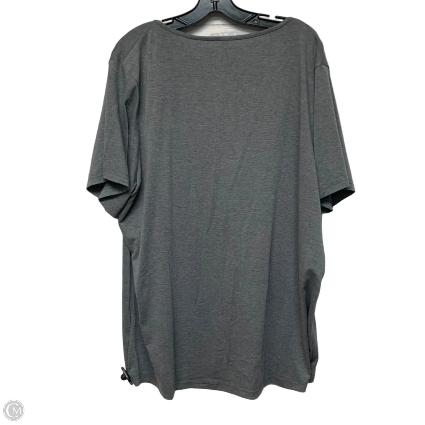 Top Short Sleeve In Grey & Yellow, Size: 2x