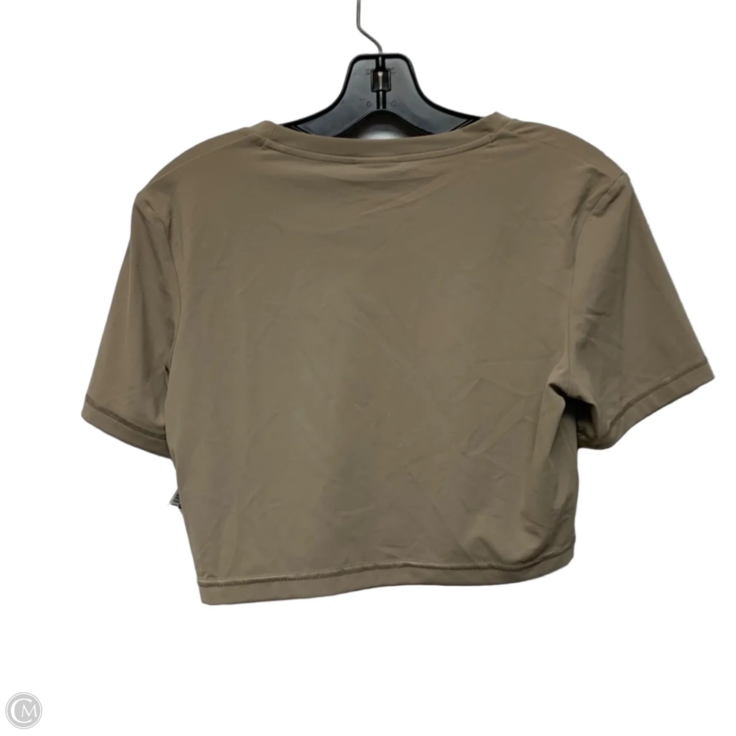 Athletic Top Short Sleeve By Gym Shark In Brown, Size: L