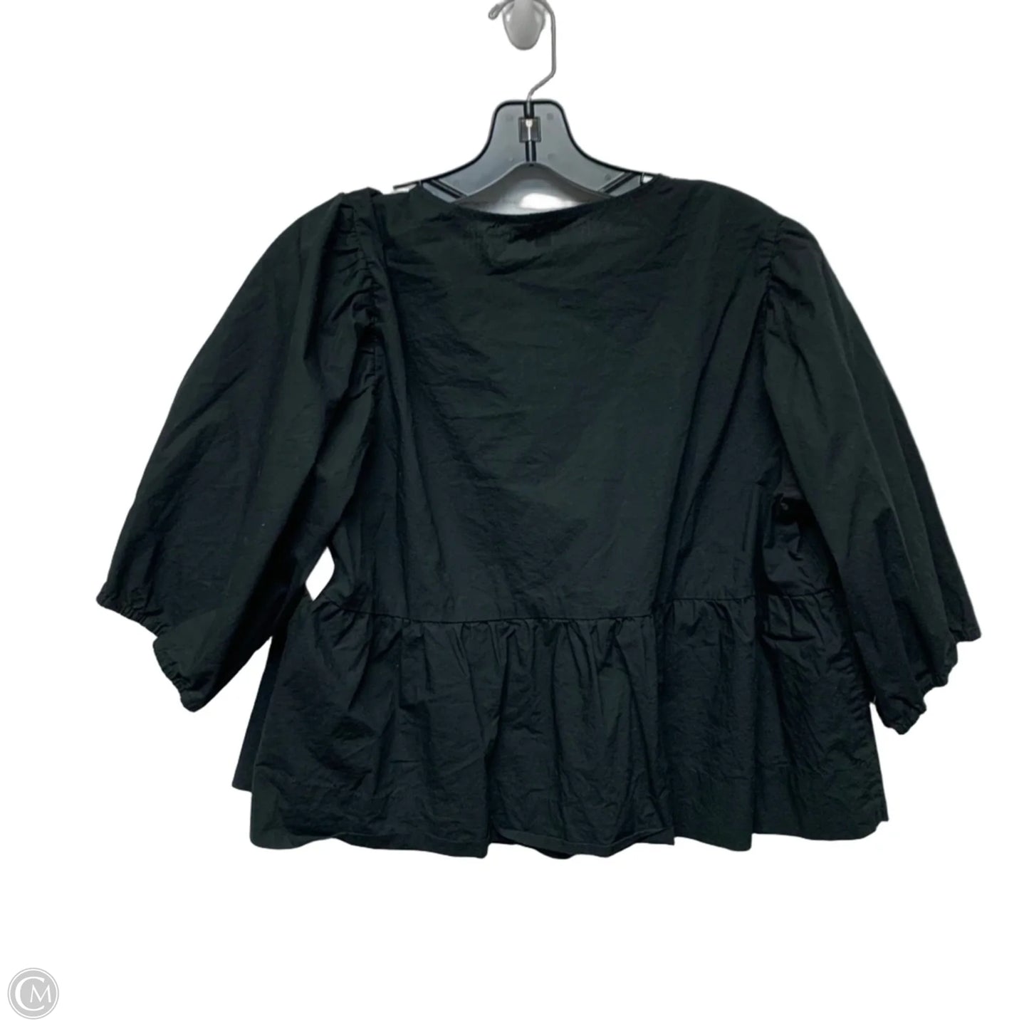 Top Short Sleeve By Velvet Heart In Black, Size: L