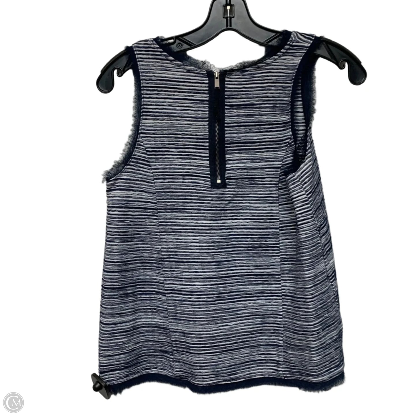 Top Sleeveless By Vanessavirginia In Blue & White, Size: Xs