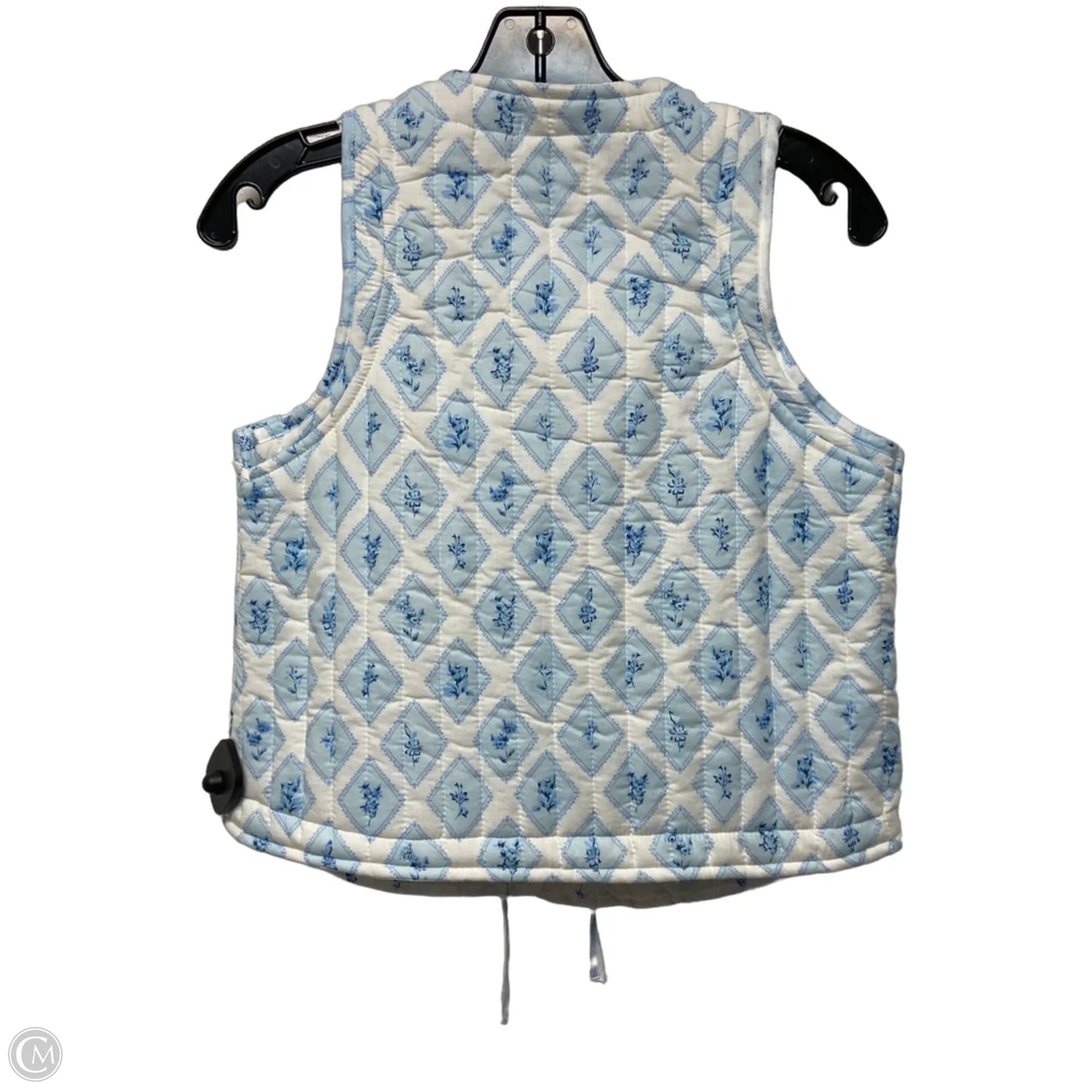 Vest Puffer & Quilted By Japna In Blue & White, Size: S